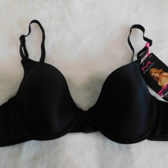 Maidenform One Fab Fit Underwire Tailored Demi T-Shirt Bra #07959 Black - Picture 2 of 8